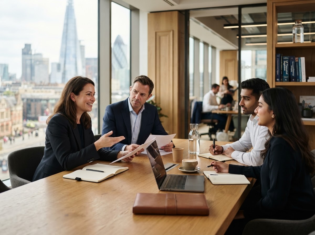 Meritvane Wealth office setting where client liquidity reports are prepared